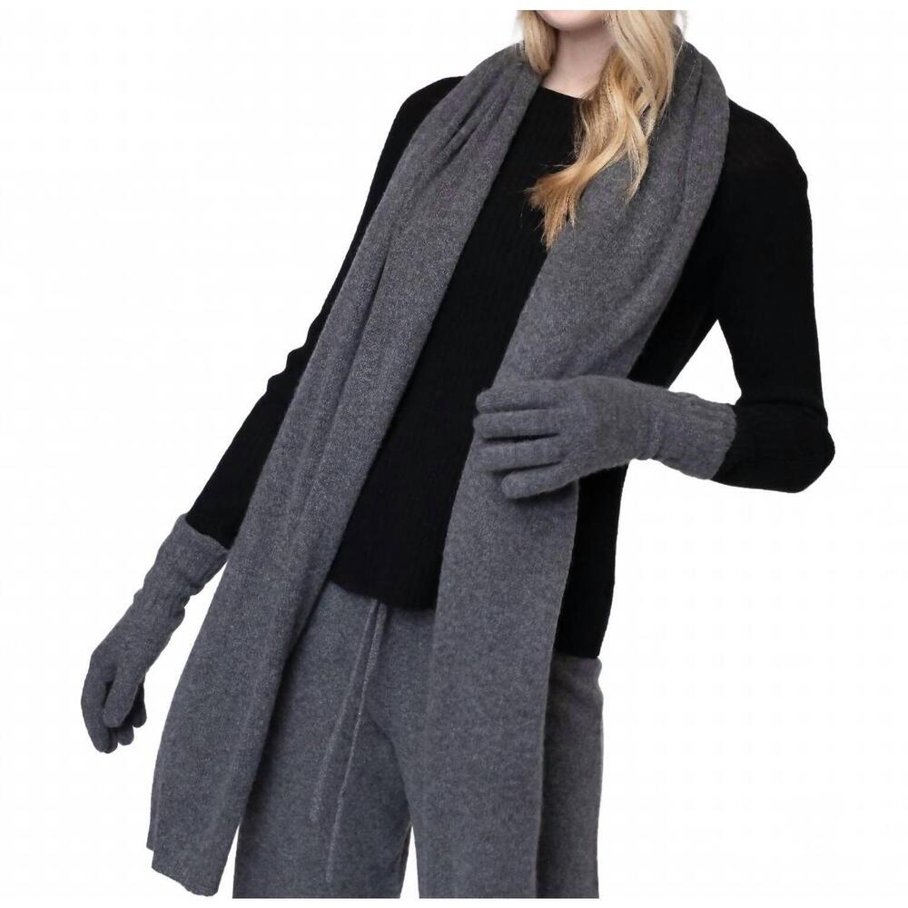 NEW ALASHAN CASHMERE cashmere essential scarf in graphite